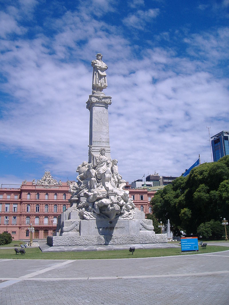 El monumento a Cristóbal Colón: historia viva frente al Río de la Plata ...